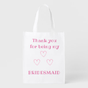 Thank you for being my Bridesmaid tote bag