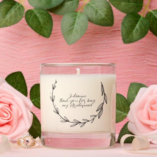 Thank You For Being My Bridesmaid Wedding Scented Candle (Wedding)