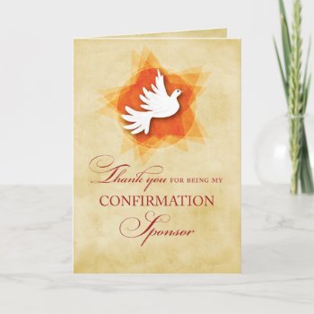 Thank You For Being My Confirmation Sponsor  Dove by sandrarosecreations at Zazzle