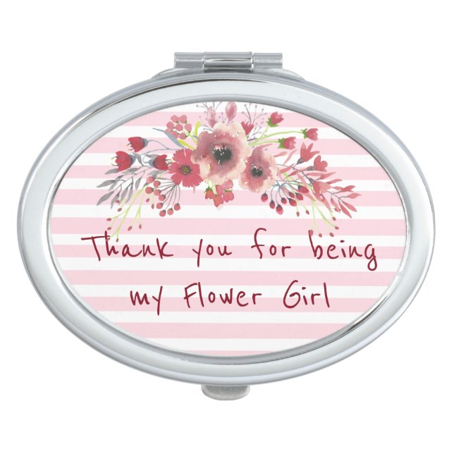 Thank you for being my Flower Girl Compact Mirror (Front)