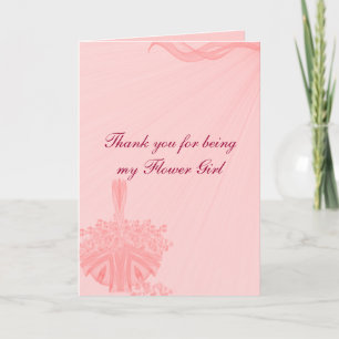 "Thank You for Being My Flower Girl" Letterpress Thank You Card