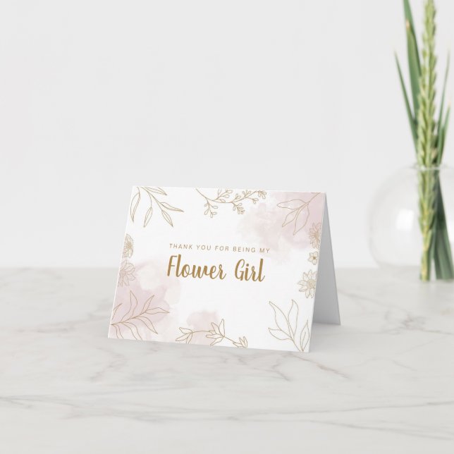 Thank You for Being My Flower Girl Wedding Card (Front)