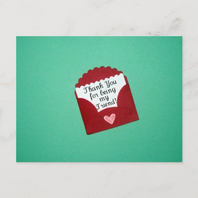 Thank You for being my Friend! Postcard (Front)