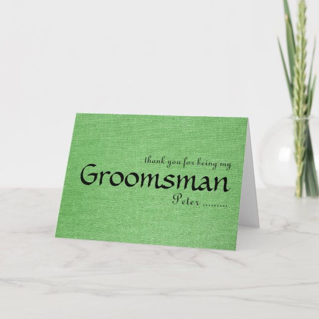 Thank you for being my Groomsman (Front)