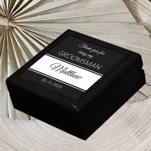 Thank You for Being my Groomsman Gift Jewelry Box 
