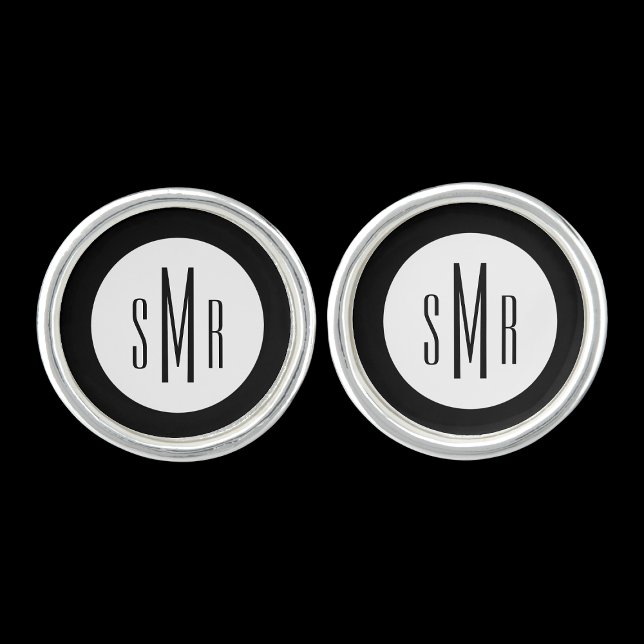 Thank You for Being my Groomsman Silver Initials Cufflinks (Creator Uploaded)