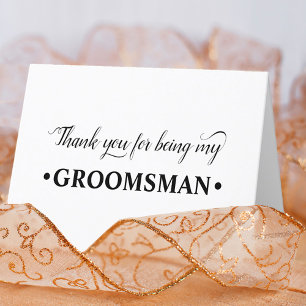 Thank You for being my Groomsman Wedding Party