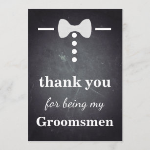 Thank you For Being My Groomsmen