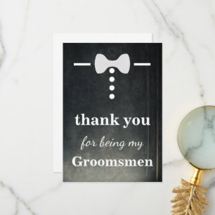 Thank you For Being My Groomsmen