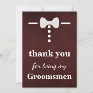 Thank you For Being My Groomsmen