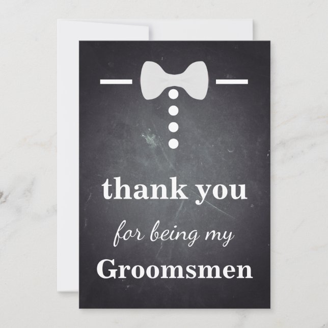 Thank you For Being My Groomsmen Card (Front)
