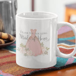 Thank You for being my Maid of Honor Blush Pink Coffee Mug<br><div class="desc">Thank you for being my Maid of Honor? A stylish trendy typography design for Your bridal party. This design features thank you for being my bridesmaid, bridal party gift, favors gif idea, a romantic chic elegant style, with simple minimal bridesmaid, calligraphy script typography, and blush pink watercolor wedding, floral elegant...</div>