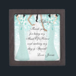 Thank You for Being my Maid Of Honor Gift Box<br><div class="desc">Keepsake Gift Box. ⭐This Product is 100% Customizable. *****Click on CUSTOMIZE BUTTON to add, delete, move, resize, changed around, rotate, etc... any of the graphics or text or use the fill in boxes. ⭐99% of my designs in my store are done in layers. This makes it easy for you to...</div>