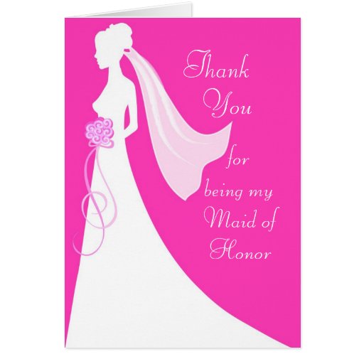 Awesome 44 Thank You Maid Of Honour Card