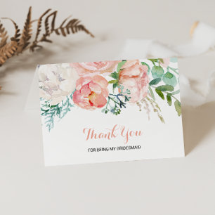 Thank You For Being My Maid of Honor Wedding Card