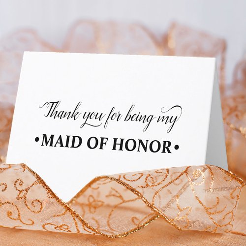 Thank You for being my Maid of Honor Wedding Party