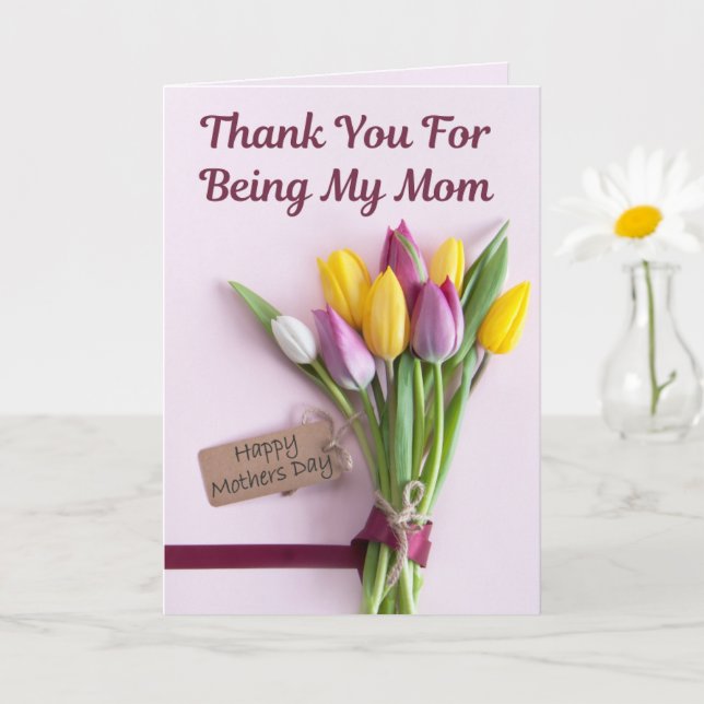 Thank You For Being My Mom – Mother’s Day Card (Small Plant)