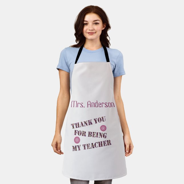 Thank You For Being My Teacher Class Appreciation Apron (Worn)