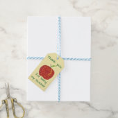 Thank you for being my teacher Pointillism Apple Gift Tags (With Twine)