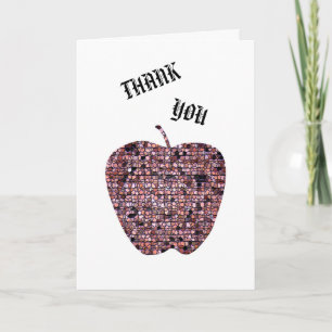 Thank You for being my Teacher Stained Glass Apple