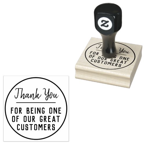 Thank You For Being  One Of Our Great Customers Ru Rubber Stamp