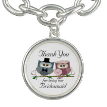 Thank You for being our Bridesmaid, Charm Bracelet