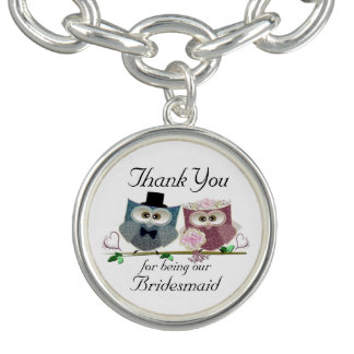 Thank You for being our Bridesmaid, Charm Bracelet