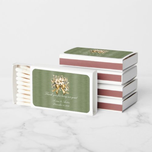 Thank you for being our guest Christmas wedding Matchboxes