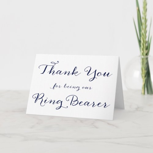 Thank You For Being Our Ring Bearer Wedding Card