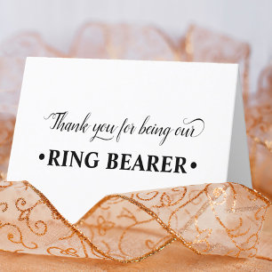 Thank You for being our Ring Bearer Wedding Party Card