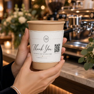 Thank You For Being Part Of Our Story Custom Logo Coffee Cup Sleeve