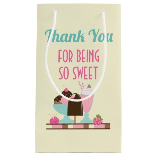 Thank You for Being So Sweet Ice Cream Small Gift Bag