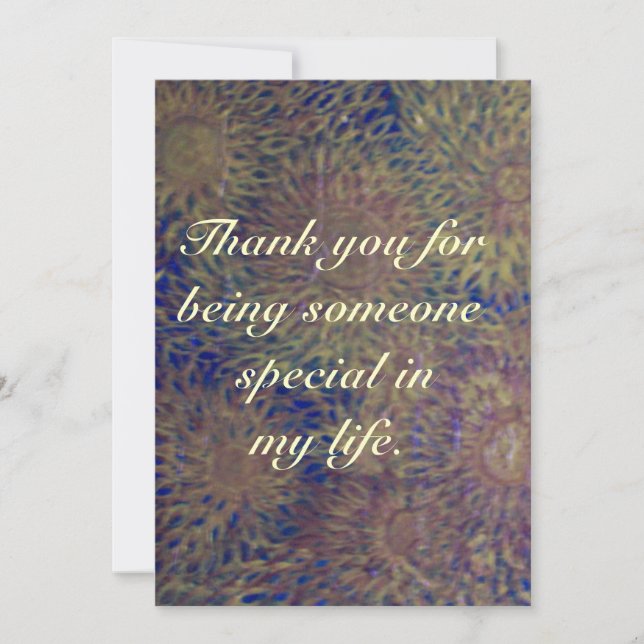 Thank You For Being Special Card (Front)