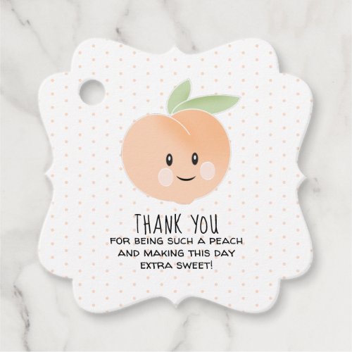 Thank You For Being Such A Peach Favor Tags