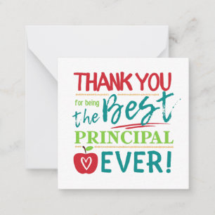 Thank You for Being the Best Principal Ever Note Card