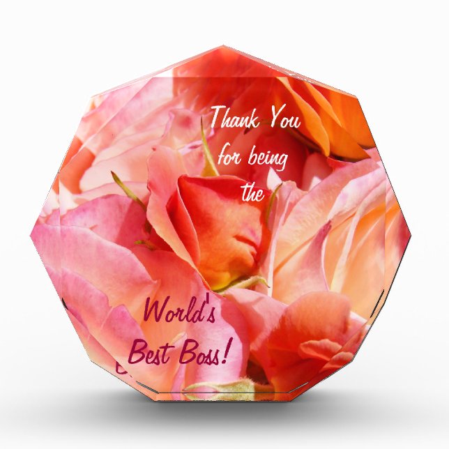 Thank You for being the World's Best Boss Awards (Front)