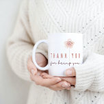 Thank You For Being You Mug<br><div class="desc">Thank someone special with this lovely peach watercolor floral,  "Thank you for being you" mug!</div>