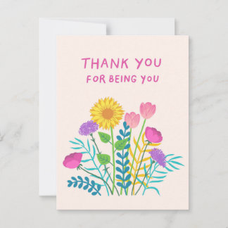 Thank You for Being You Postcard