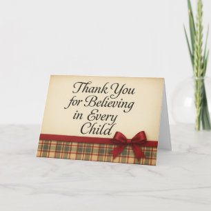Thank You for Believing in Every Child Holiday Card