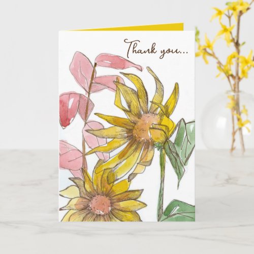 Thank You For Believing In Me Sunflowers  Card