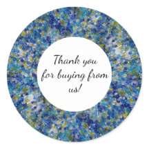 Thank You For Buying From Us Blue Beads