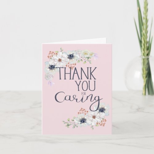 Thank You  For Caring Caregiver Appreciation Card