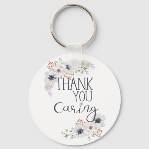 Thank You For Caring Caregiver Appreciation Keychain