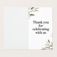 Thank You for Celebrating – Elegant Wedding Card