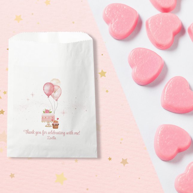 Thank You For Celebrating  Favor Bag (Favor Bag Birthday Cakes & Cupcakes)