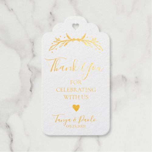 Thank you for Celebrating Wedding Favour Tags