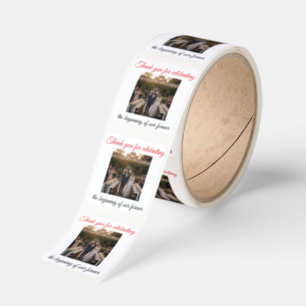 Thank you for celebrating. Wedding gift invitation Square Sticker