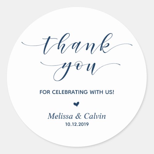 Thank you for celebrating with us Birthday Classic Round Sticker