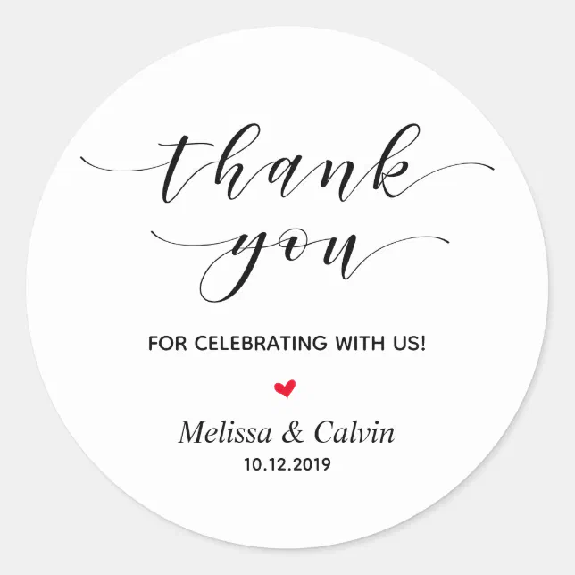 Thank you for celebrating with us, Birthday Classic Round Sticker | Zazzle