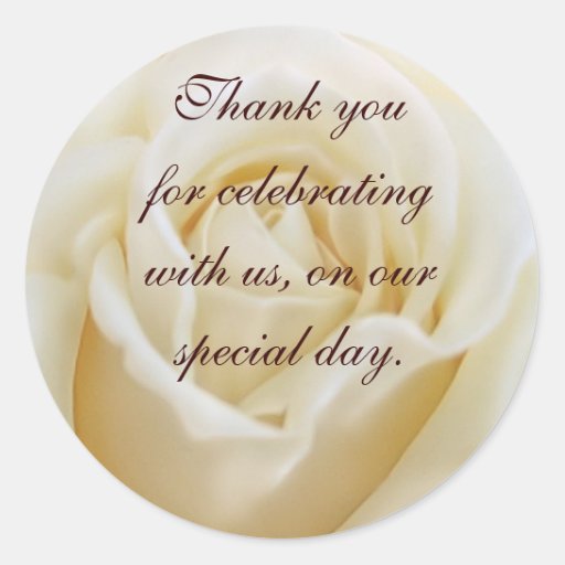 Thank you, for celebrating with us, ... classic round sticker | Zazzle